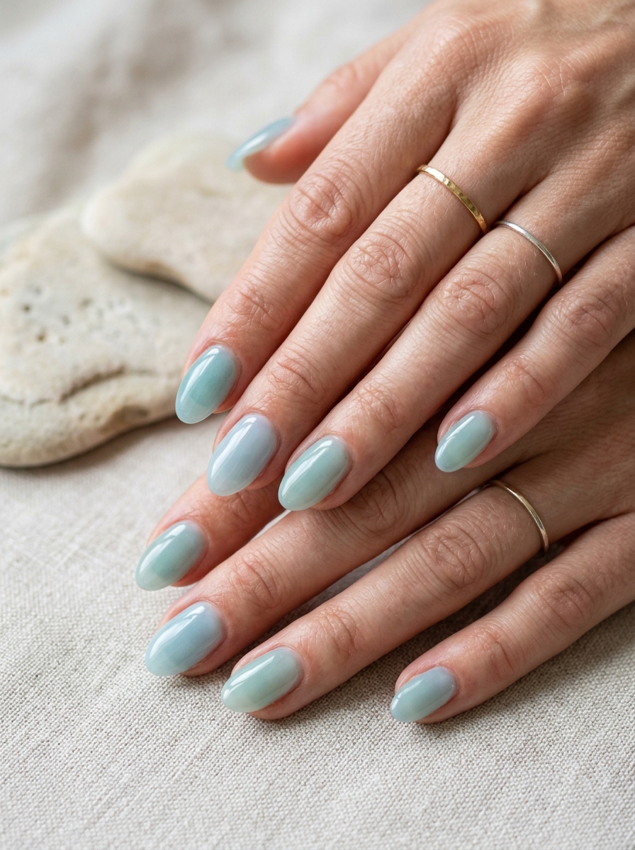 Sea Glass Nails